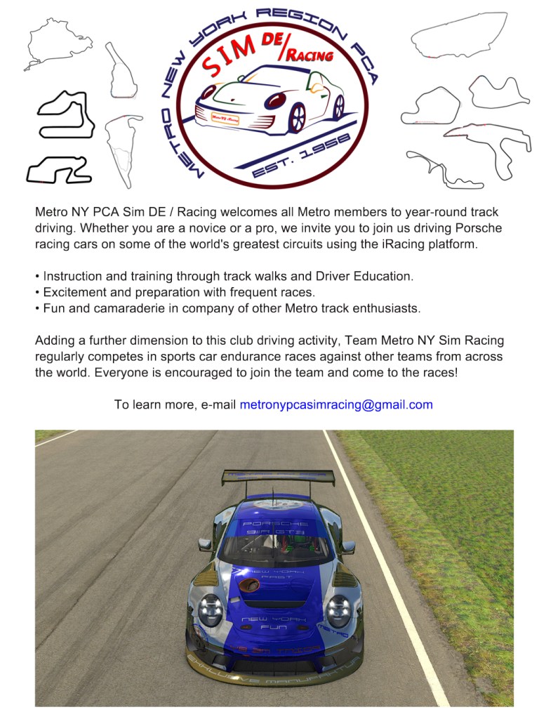 Sim DE Racing 2021 Schedule